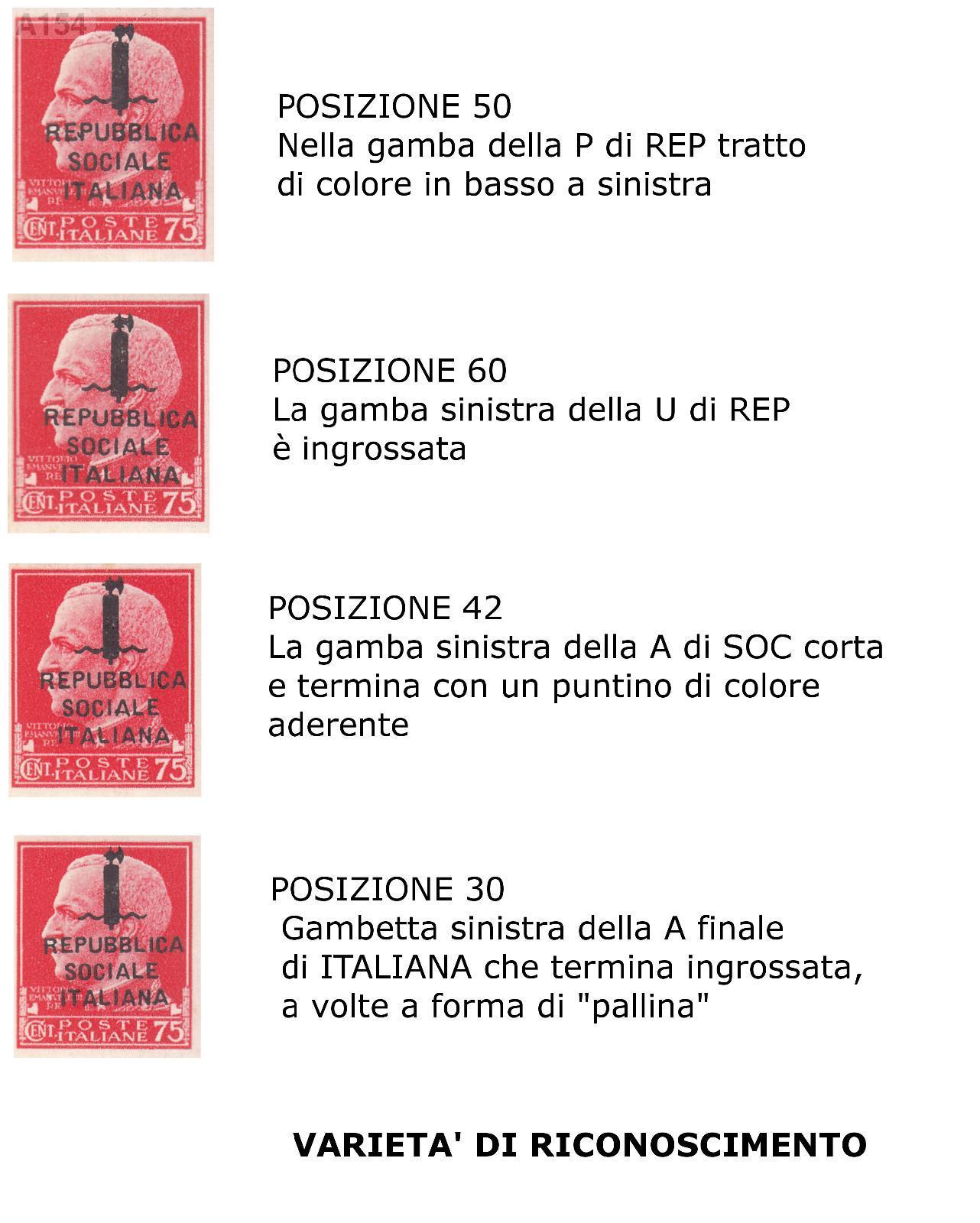 Italy 1944 Rsi Foglio 75 Cent Nuovi Fascetti Tiratura Di