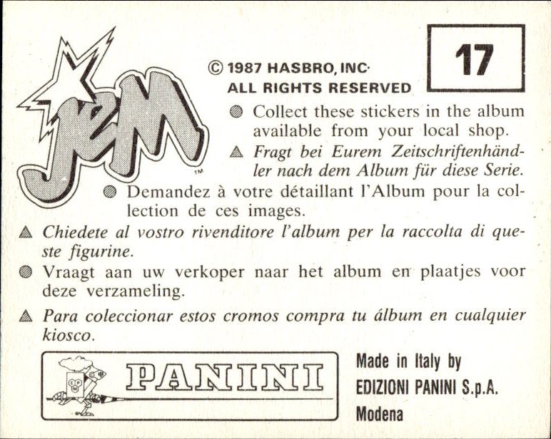 figurina ''Menù a Tendina'' Jem Panini 1987 - Picture 11 of 193