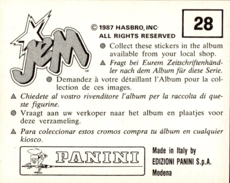 figurina ''Menù a Tendina'' Jem Panini 1987 - Picture 19 of 193