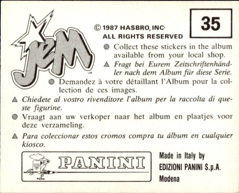 figurina ''Menù a Tendina'' Jem Panini 1987 - Picture 27 of 193