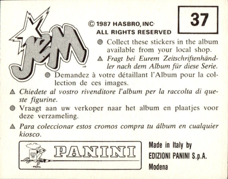 figurina ''Menù a Tendina'' Jem Panini 1987 - Picture 31 of 193