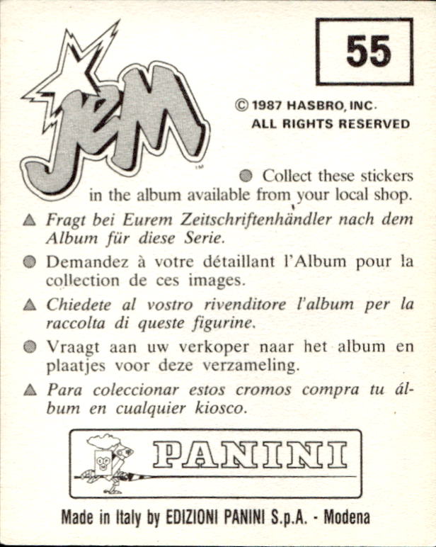 figurina ''Menù a Tendina'' Jem Panini 1987 - Picture 43 of 193