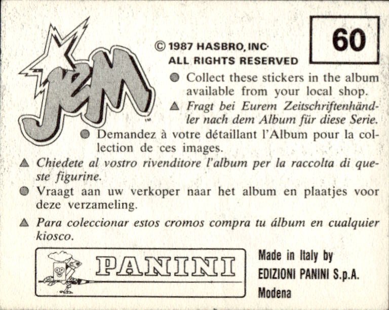 figurina ''Menù a Tendina'' Jem Panini 1987 - Picture 49 of 193