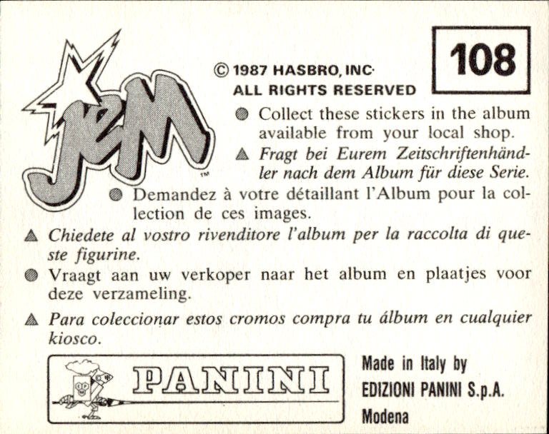 figurina ''Menù a Tendina'' Jem Panini 1987 - Picture 83 of 193