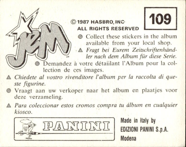 figurina ''Menù a Tendina'' Jem Panini 1987 - Picture 85 of 193