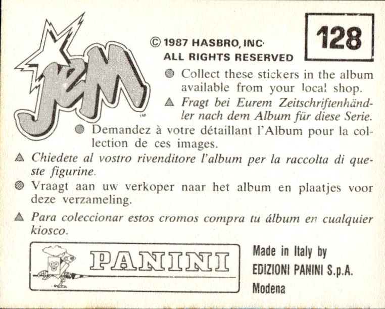 figurina ''Menù a Tendina'' Jem Panini 1987 - Picture 101 of 193