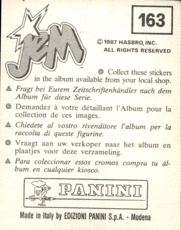 figurina ''Menù a Tendina'' Jem Panini 1987 - Picture 127 of 193