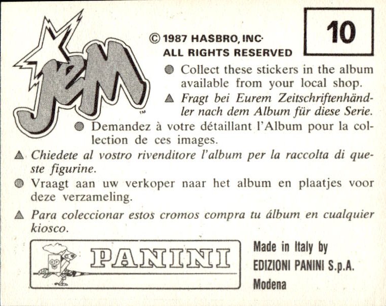 figurina ''Menù a Tendina'' Jem Panini 1987 - Picture 7 of 193