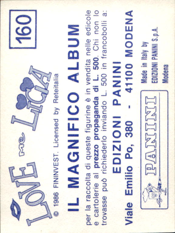 figurina ''Menù a Tendina'' Love me Licia 1986 Panini - Picture 35 of 47
