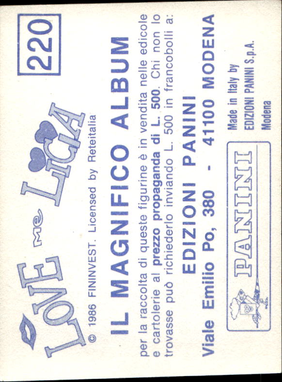 figurina ''Menù a Tendina'' Love me Licia 1986 Panini - Picture 43 of 47