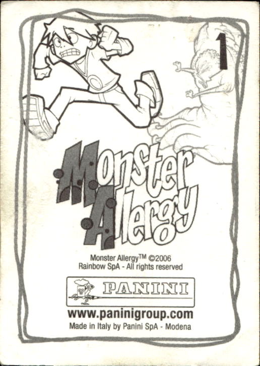 Panini Monster Allergy 2006 ''Vorhang Menü'' Figur - Bild 27 von 223