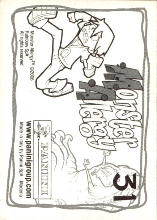 Panini Monster Allergy 2006 ''Vorhang Menü'' Figur - Bild 55 von 223