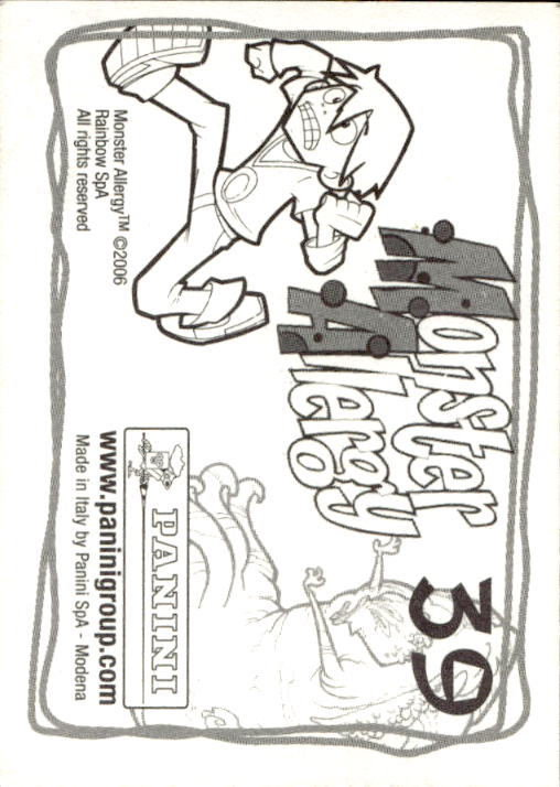 Panini Monster Allergy 2006 ''Vorhang Menü'' Figur - Bild 59 von 223