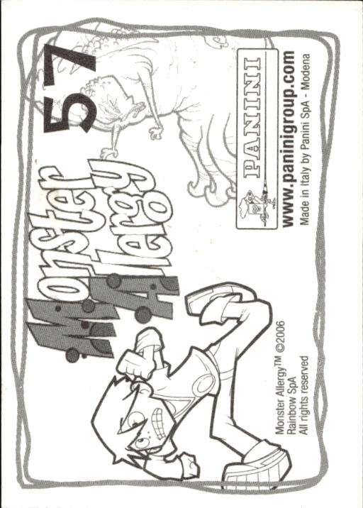 Panini Monster Allergy 2006 ''Vorhang Menü'' Figur - Bild 77 von 223