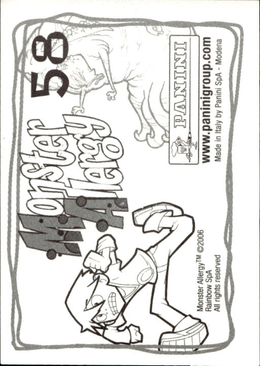 Panini Monster Allergy 2006 ''Vorhang Menü'' Figur - Bild 79 von 223