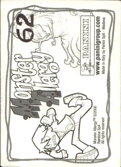 Panini Monster Allergy 2006 ''Vorhang Menü'' Figur - Bild 83 von 223