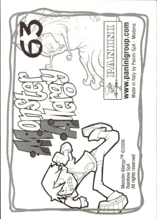 Panini Monster Allergy 2006 ''Vorhang Menü'' Figur - Bild 85 von 223
