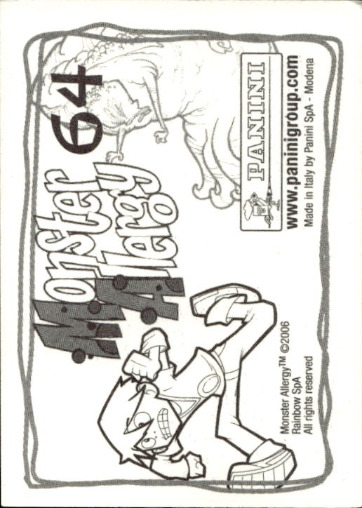 Panini Monster Allergy 2006 ''Vorhang Menü'' Figur - Bild 87 von 223