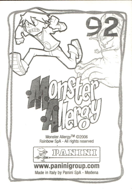 Panini Monster Allergy 2006 ''Vorhang Menü'' Figur - Bild 109 von 223