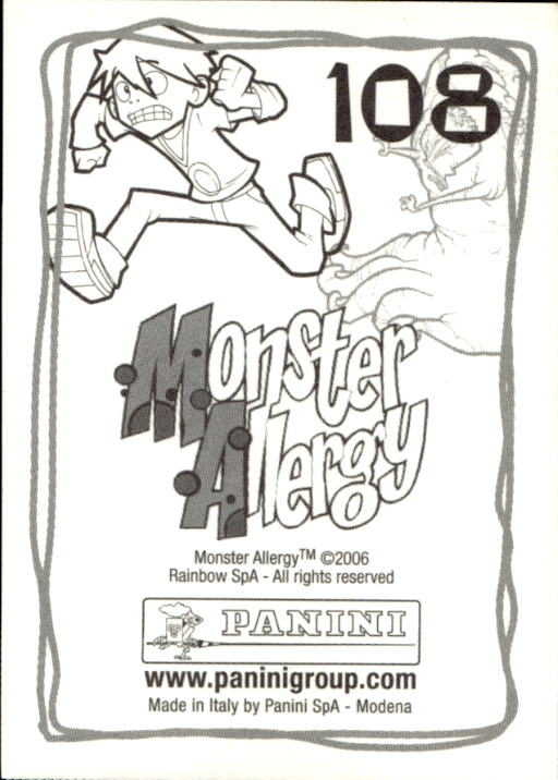 Panini Monster Allergy 2006 ''Vorhang Menü'' Figur - Bild 117 von 223