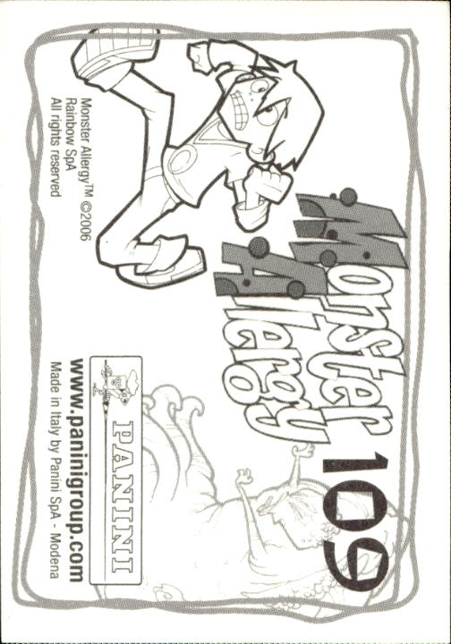 Panini Monster Allergy 2006 ''Vorhang Menü'' Figur - Bild 119 von 223