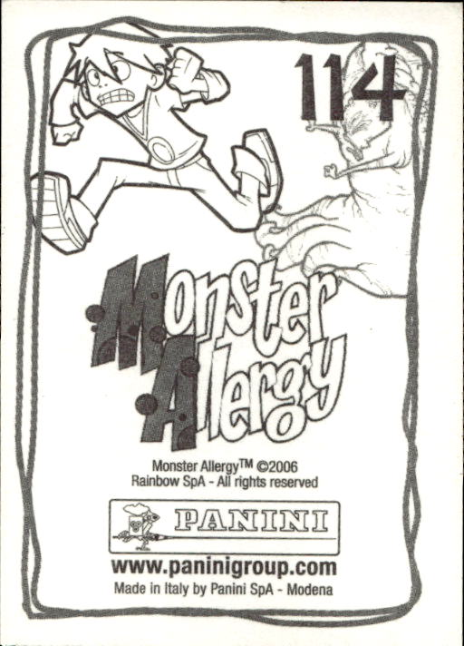 Panini Monster Allergy 2006 ''Vorhang Menü'' Figur - Bild 123 von 223