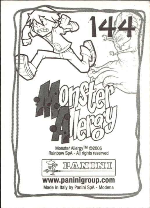 Panini Monster Allergy 2006 ''Vorhang Menü'' Figur - Bild 149 von 223