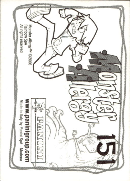 Panini Monster Allergy 2006 ''Vorhang Menü'' Figur - Bild 159 von 223