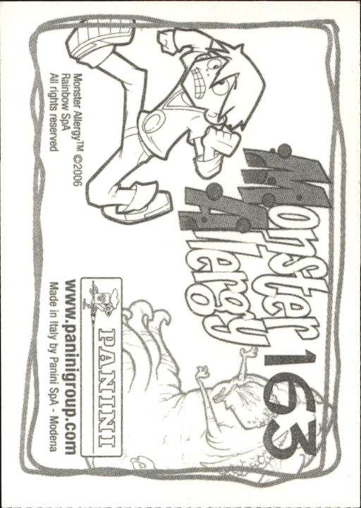 Panini Monster Allergy 2006 ''Vorhang Menü'' Figur - Bild 177 von 223