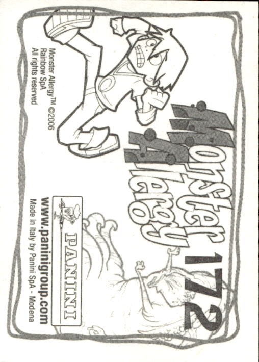 Panini Monster Allergy 2006 ''Vorhang Menü'' Figur - Bild 189 von 223