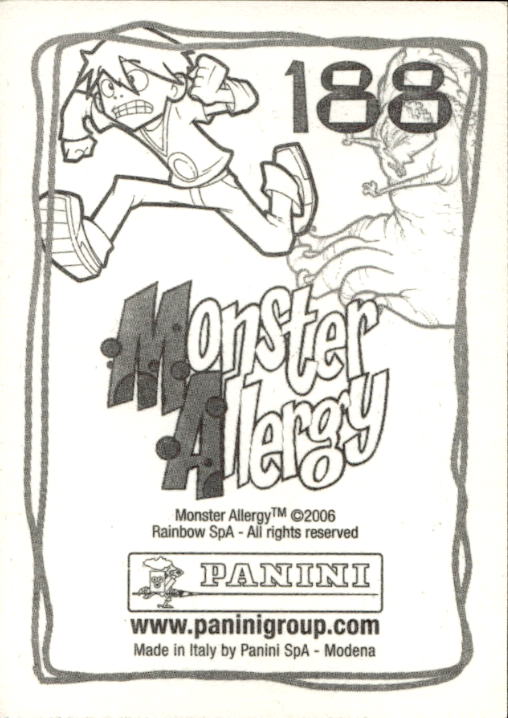 Panini Monster Allergy 2006 ''Vorhang Menü'' Figur - Bild 207 von 223