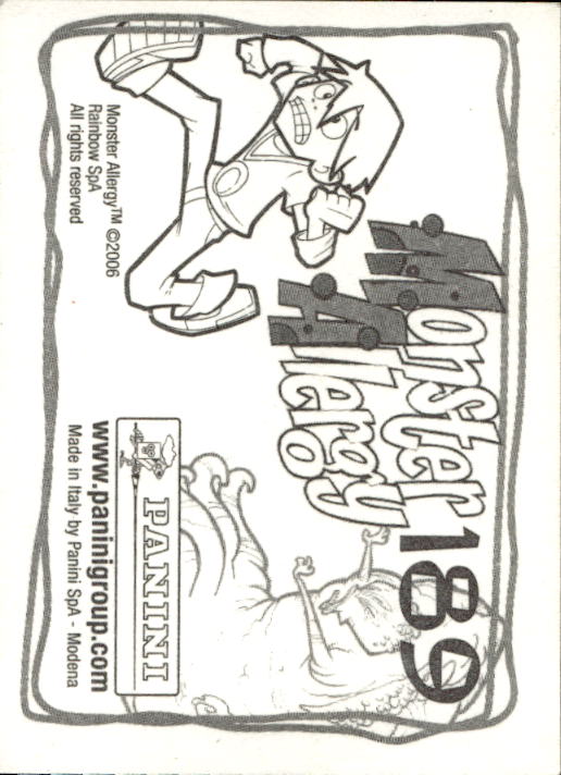 Panini Monster Allergy 2006 ''Vorhang Menü'' Figur - Bild 209 von 223