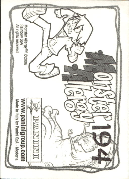 Panini Monster Allergy 2006 ''Vorhang Menü'' Figur - Bild 217 von 223