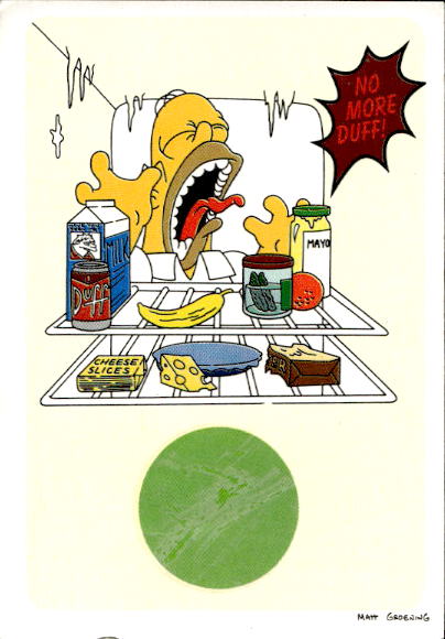 figurina ''Menù a Tendina'' The Simpsons 1999 Panini - Foto 76 di 241