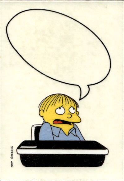 figurina ''Menù a Tendina'' The Simpsons 1999 Panini - Foto 110 di 241