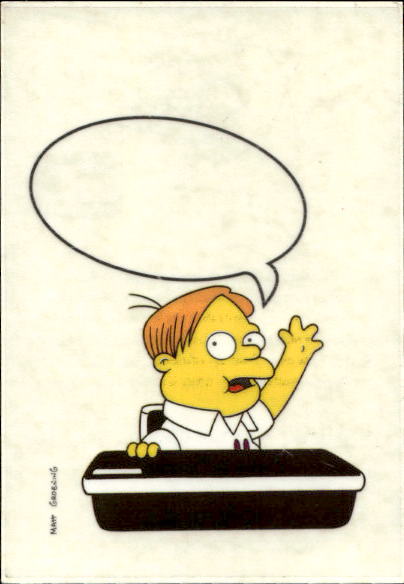 figurina ''Menù a Tendina'' The Simpsons 1999 Panini - Foto 114 di 241