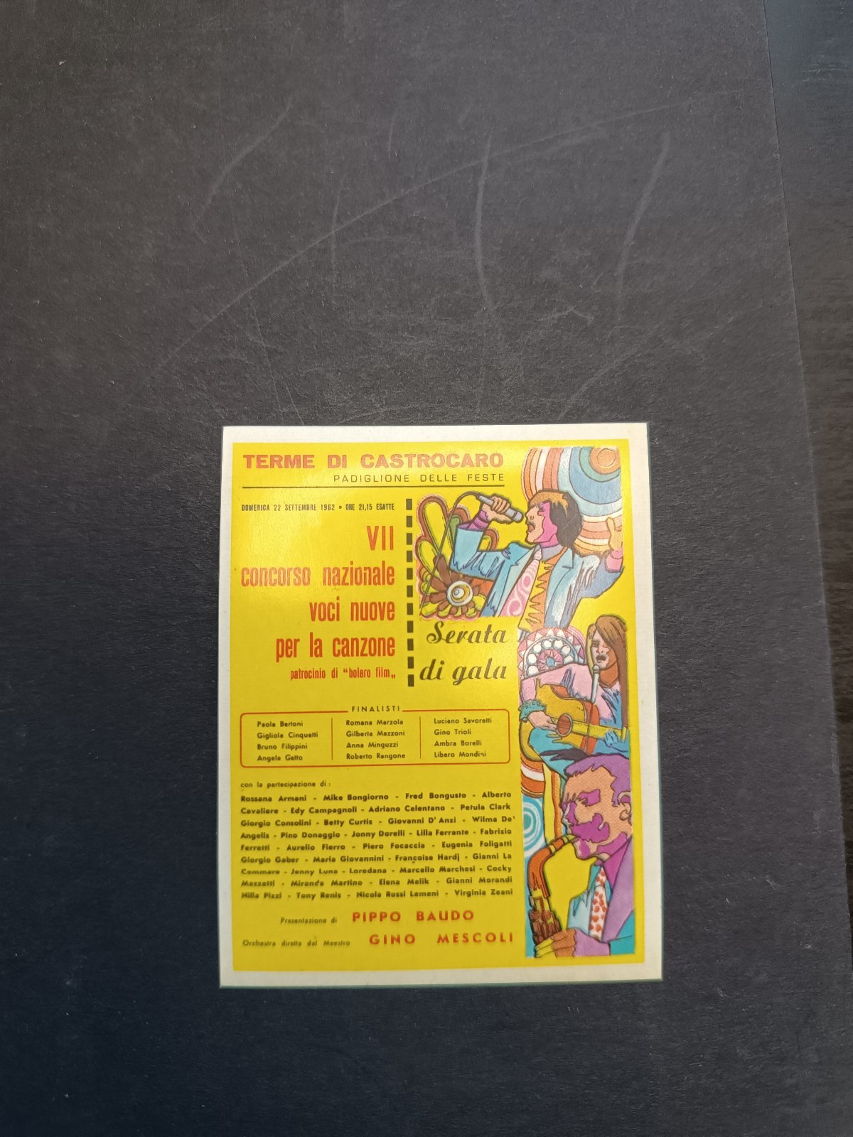 figurina ''Menù a Tendina'' cantanti 1972 panini Vignetta autoadesiva con velina - Foto 66 di 181