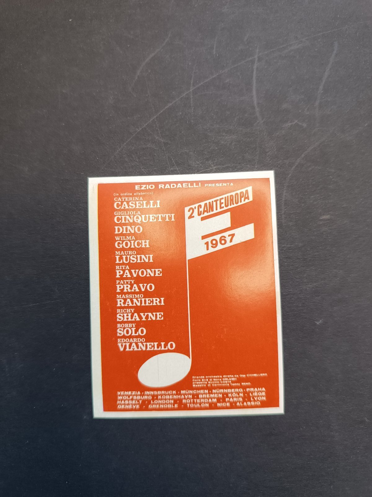 figurina ''Menù a Tendina'' cantanti 1972 panini Vignetta autoadesiva con velina - Foto 72 di 181
