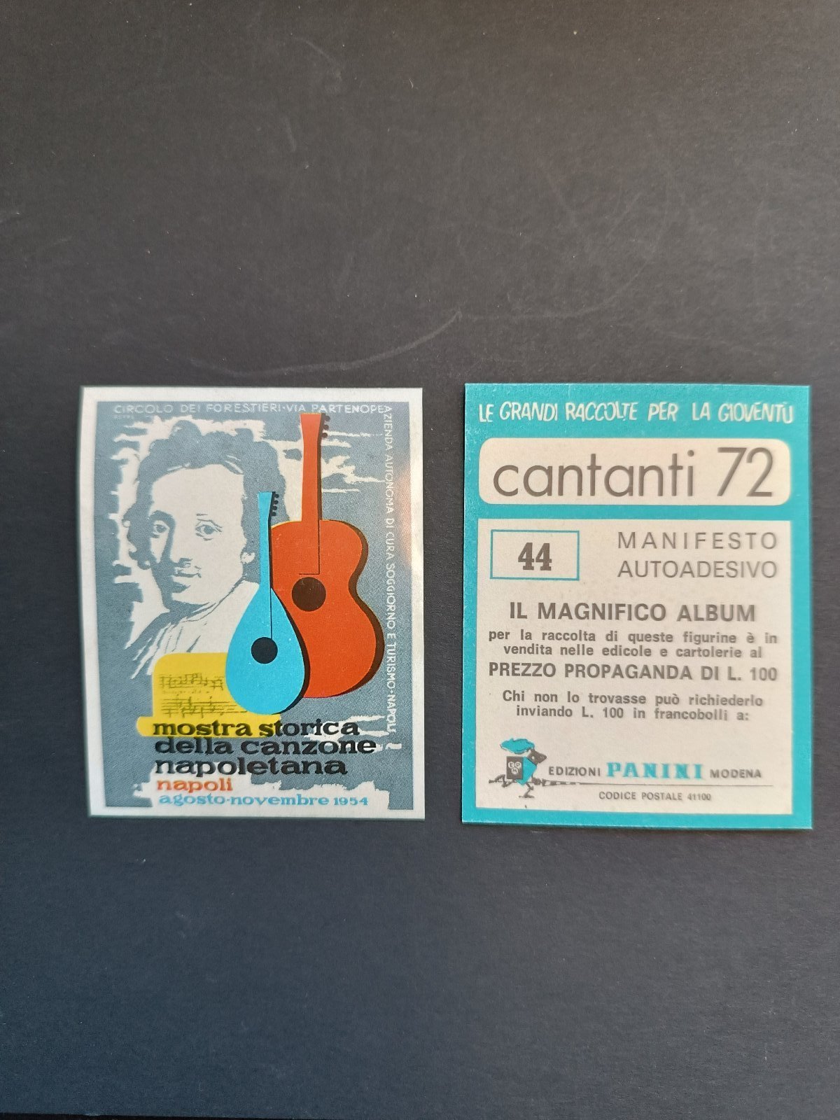 figurina ''Menù a Tendina'' cantanti 1972 panini Vignetta autoadesiva con velina - Foto 88 di 181