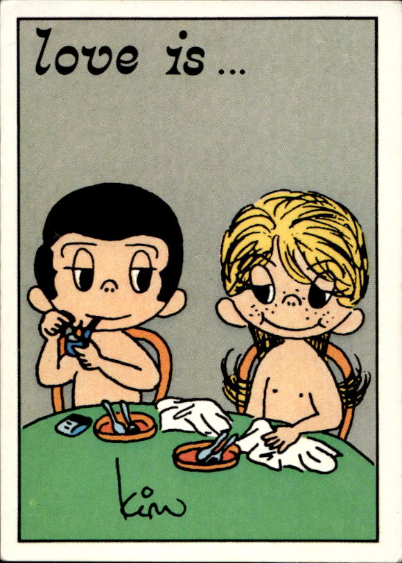 Panini Figur ''Vorhangmenü'' Love is l'amore is… 1975 - Bild 58 von 223