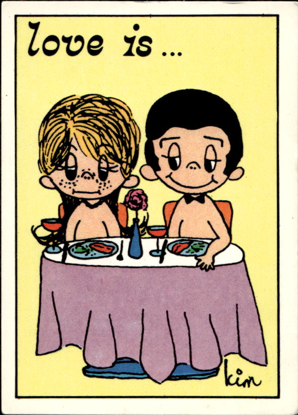 Panini Figur ''Vorhangmenü'' Love is l'amore is… 1975 - Bild 100 von 223