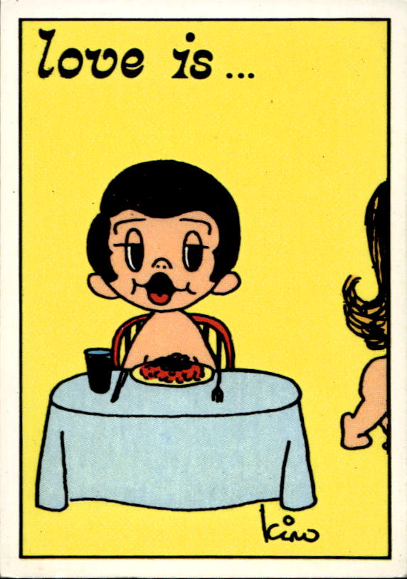 Panini Figur ''Vorhangmenü'' Love is l'amore is… 1975 - Bild 172 von 223
