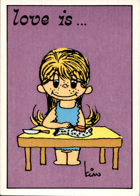 Panini Figur ''Vorhangmenü'' Love is l'amore is… 1975 - Bild 174 von 223